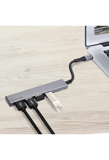 Bon.elk Bon.elk Long-Life USB-C to 4 Port USB 3.0 Slim Hub - Space Grey