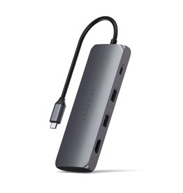 Satechi Satechi USB-C Hybrid Multiport Adapter with SSD Enclosure - Space Grey - fits SATA M.2 SSD (not included)