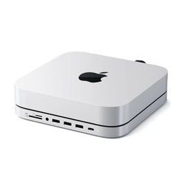 Satechi Satechi Aluminium Stand and Hub for Mac Mini with SSD Enclosure - Silver - fits SATA M.2 SSD (not included)