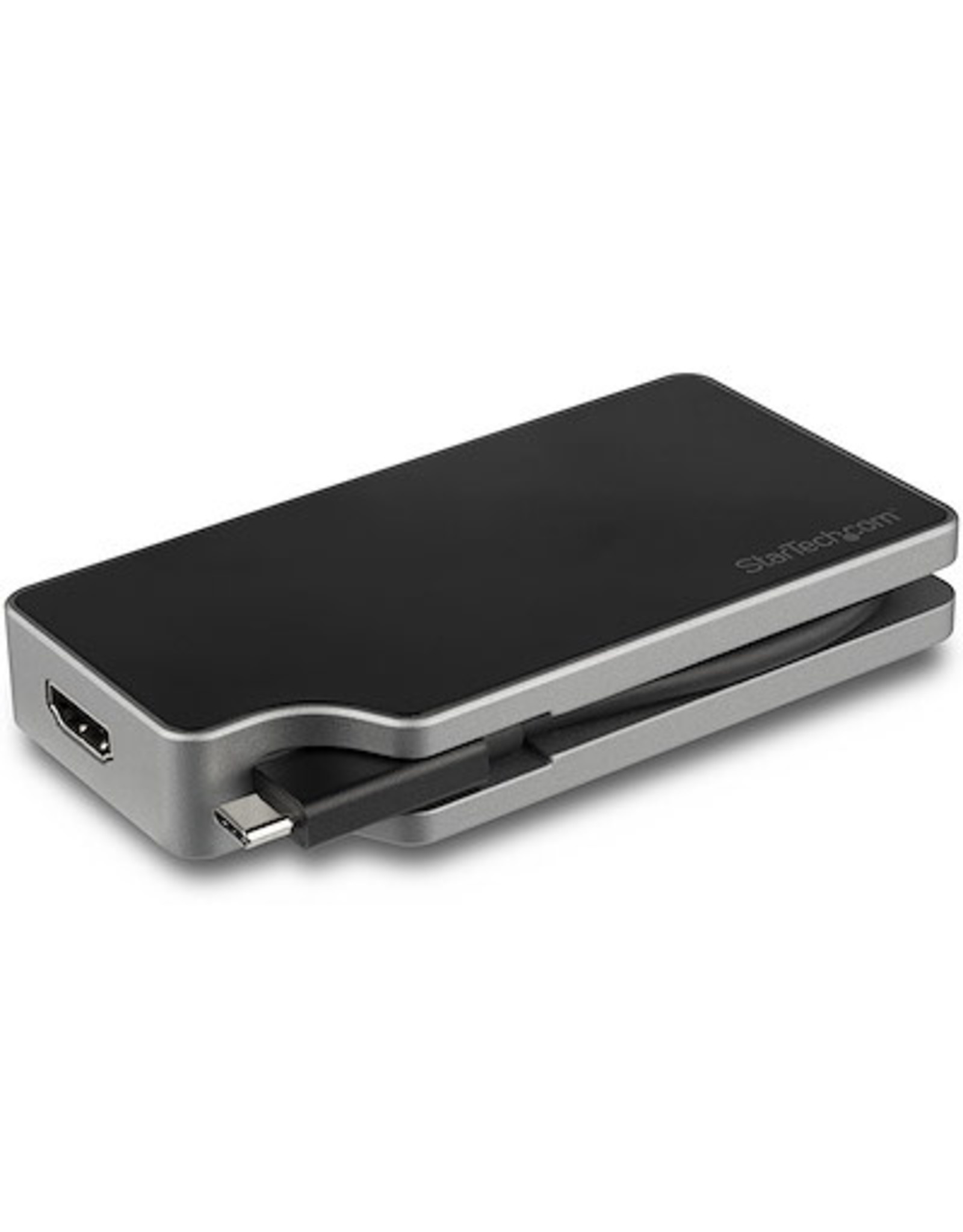 Startech StarTech USB-C Video Adapter - 4K 60Hz UHD Portable 5-in-1 USB Type C to HDMI 2.0, Mini DisplayPort, VGA or DVI (1080p) - 95W PD Passthrough - Cable Management - Aluminum