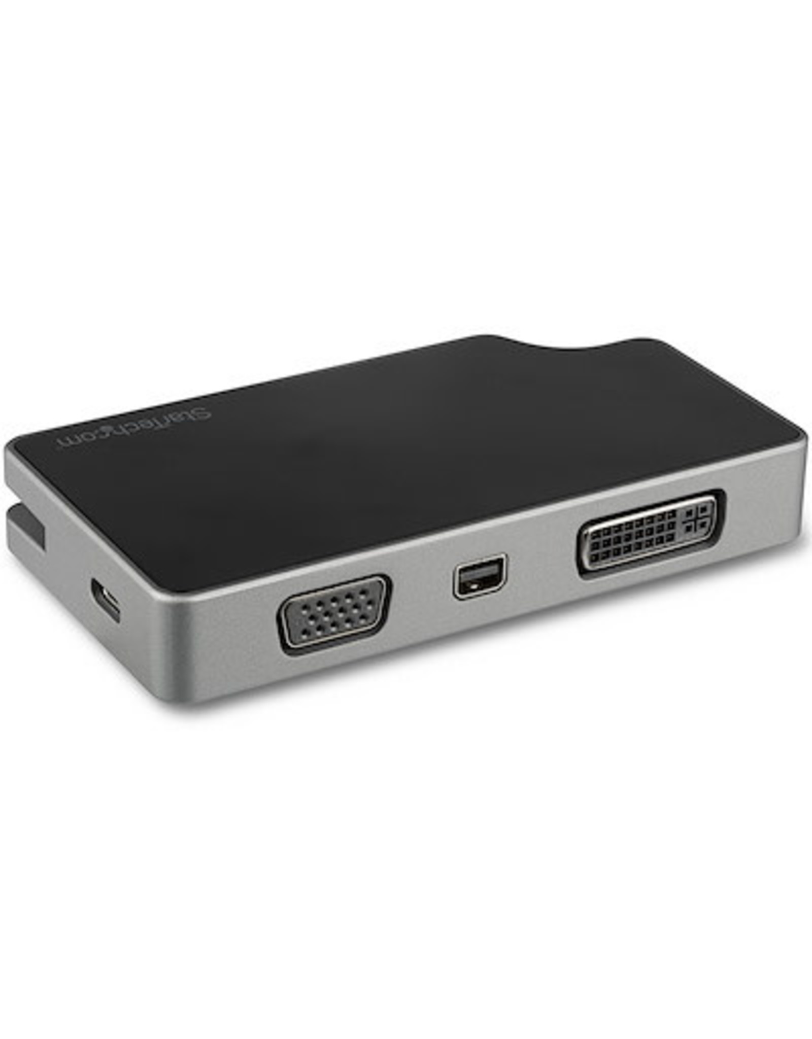 Startech StarTech USB-C Video Adapter - 4K 60Hz UHD Portable 5-in-1 USB Type C to HDMI 2.0, Mini DisplayPort, VGA or DVI (1080p) - 95W PD Passthrough - Cable Management - Aluminum