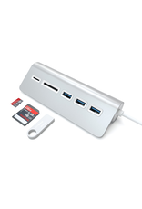 Satechi Satechi 3-Port USB 3.0 Hub + Card Reader Silver