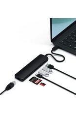 Satechi Satechi USB-C Slim Multiport with Ethernet Adapter Black