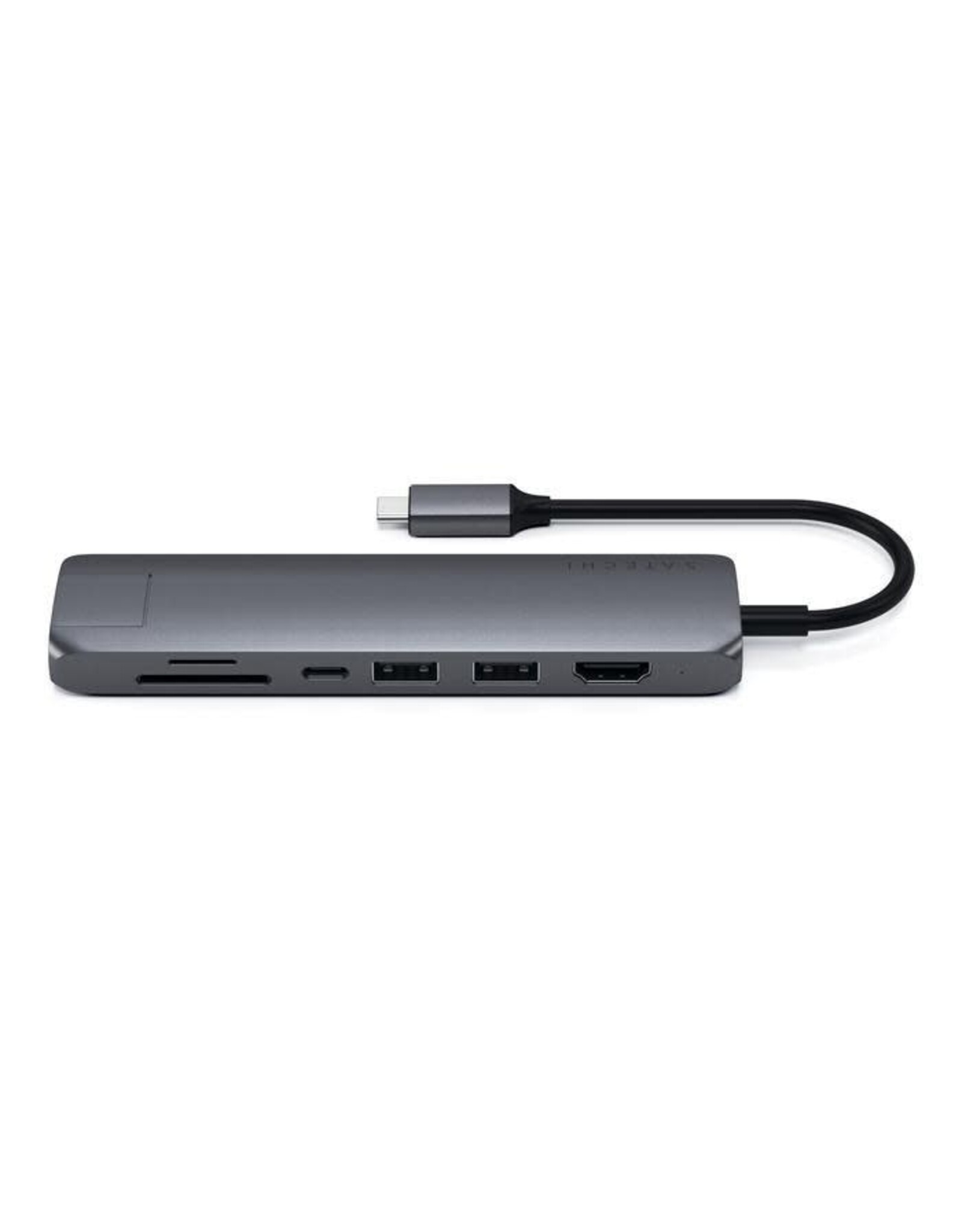 Satechi Satechi USB-C Slim Multiport with Ethernet Adapter Space Grey