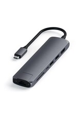 Satechi Satechi USB-C Slim Multiport with Ethernet Adapter Space Grey