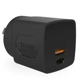 EFM EFM 30W Dual Port (USB-C + USB-A) Wall Charger - Black