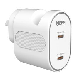 EFM EFM 35W Dual Port Wall Charge With Power Delivery and PPS – White