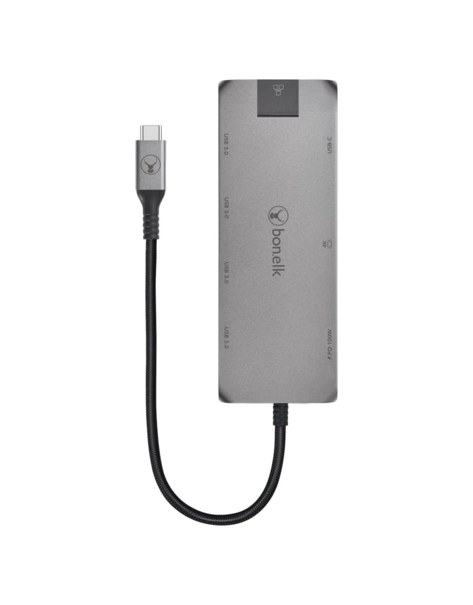 Bon.elk Bon.elk Long-Life USB-C To 8-In-1 Multiport Hub - Space Grey