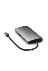 Satechi Satechi USB-C Multiport Adapter 8K With Ethernet V3 PD, 3 x USB 3.2 gen2 ports, 1 x USB3.2 Gen 1 port, SD Card Reader, Gigabit Ethernet - Space Grey