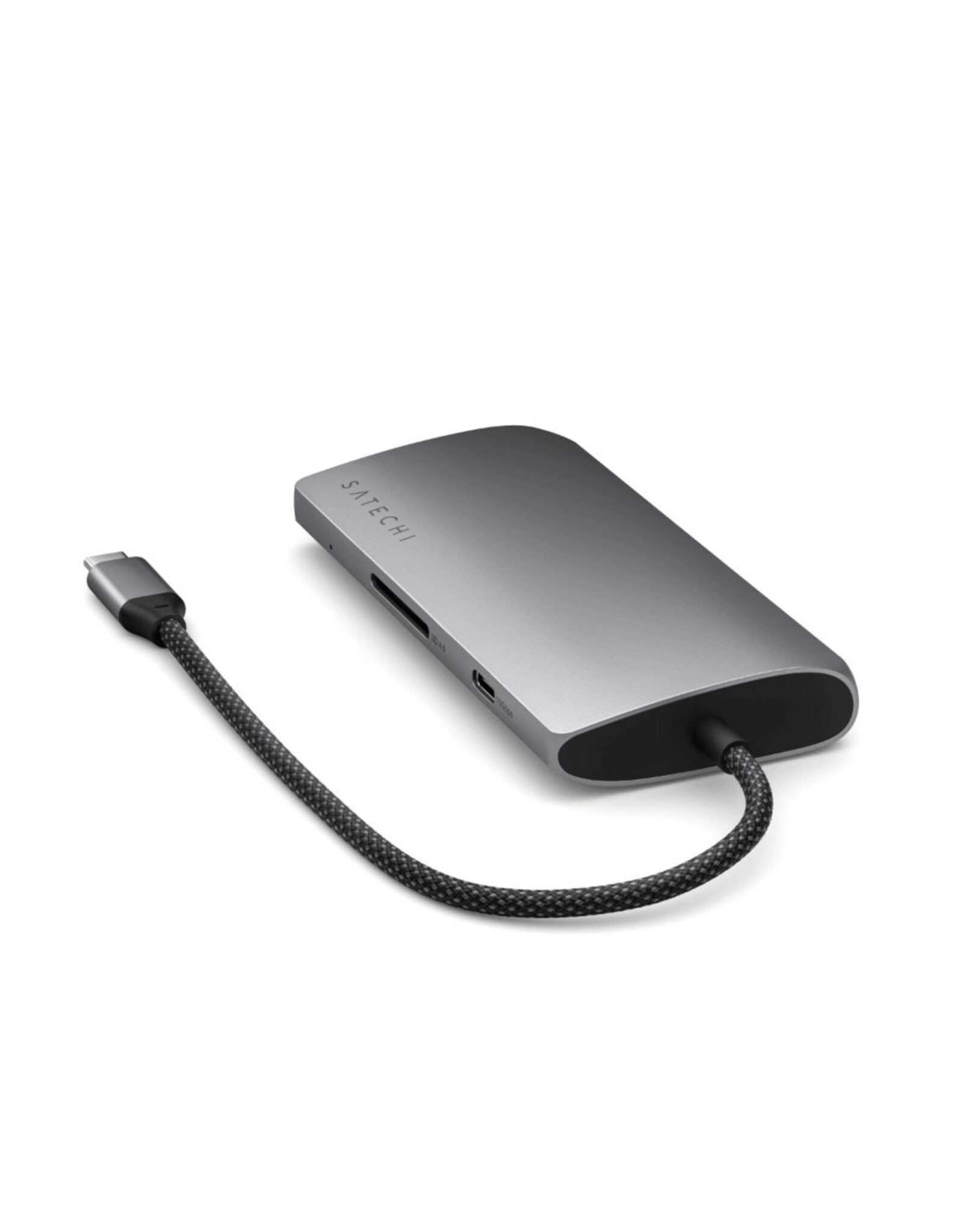 Satechi Satechi USB-C Multiport Adapter 8K With Ethernet V3 PD, 3 x USB 3.2 gen2 ports, 1 x USB3.2 Gen 1 port, SD Card Reader, Gigabit Ethernet - Space Grey
