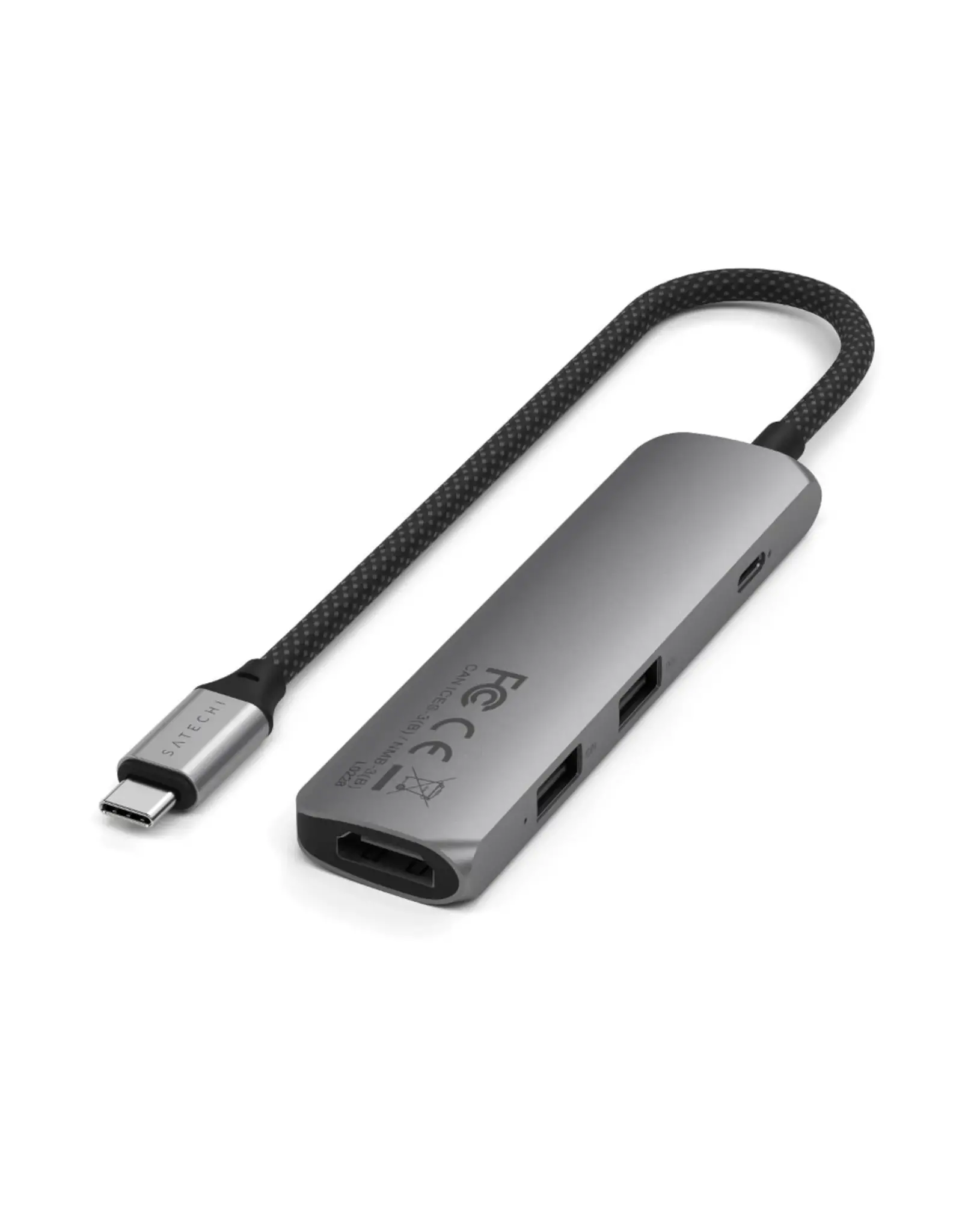 Satechi Satechi 4-In-1 USB-C Multiport 4K Slim Adapter with HDMI - Space Grey