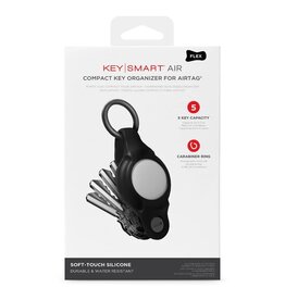 KeySmart KeySmart Air Flex - Compact Key Holder for Apple AirTag, Slim and Pocket Friendly - holds ip to 5 Keys - Black