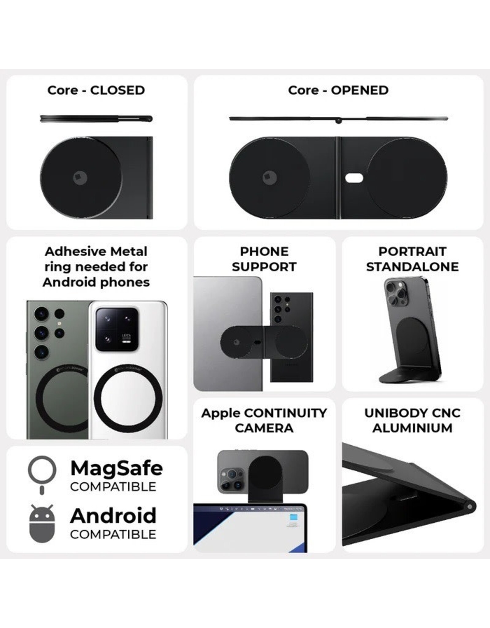 Rolling Square EDGE Pro Full Kit MagSafe Modular Kit Includes Edge Pro 15W Wireless Charger and Edge Pro Light