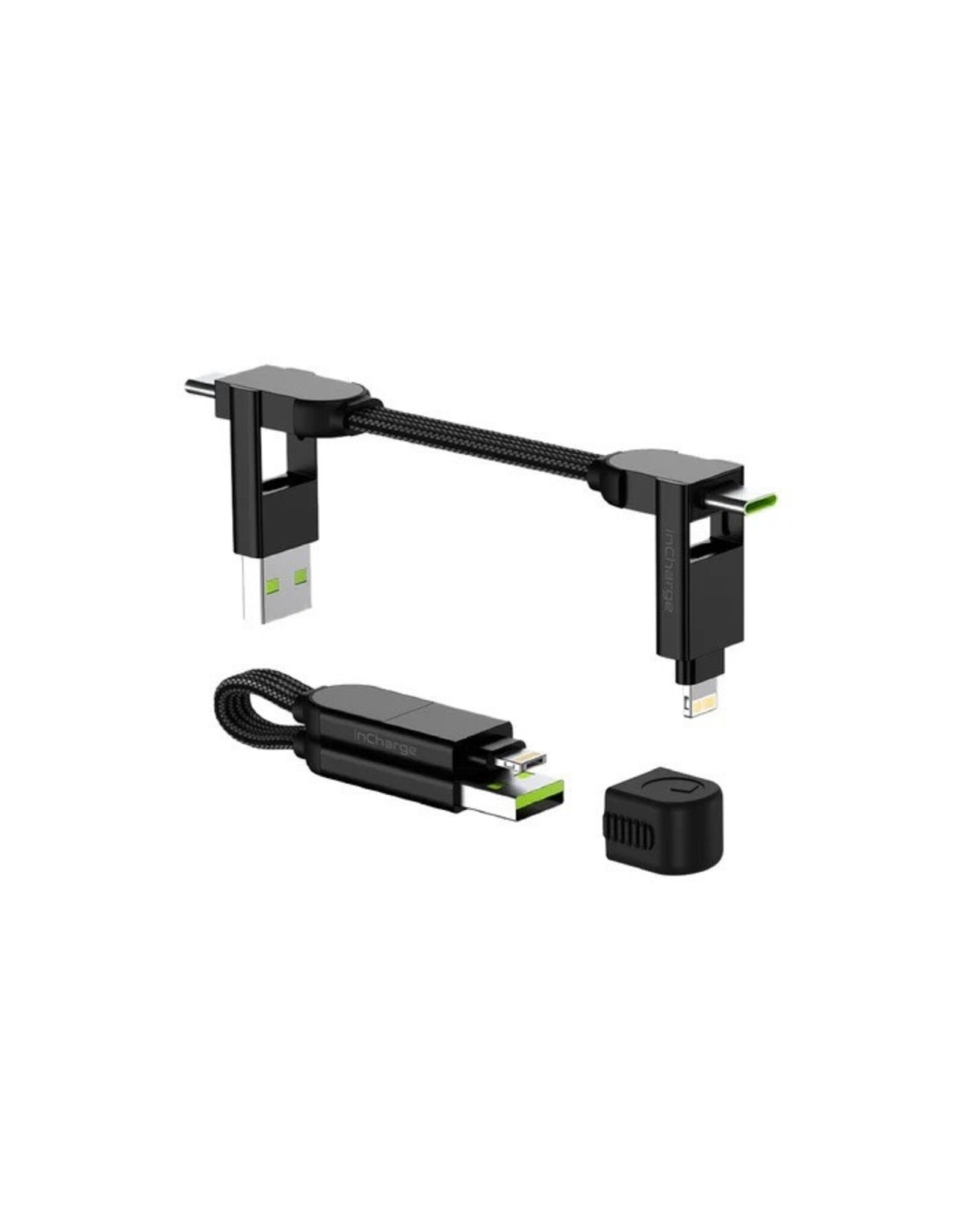 Rolling Square Rolling Square inCharge X 100W 6-in-1 Keyring Cable - Lava Black