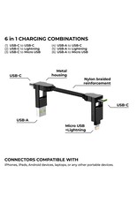 Rolling Square Rolling Square inCharge X 100W 6-in-1 Keyring Cable - Lava Black