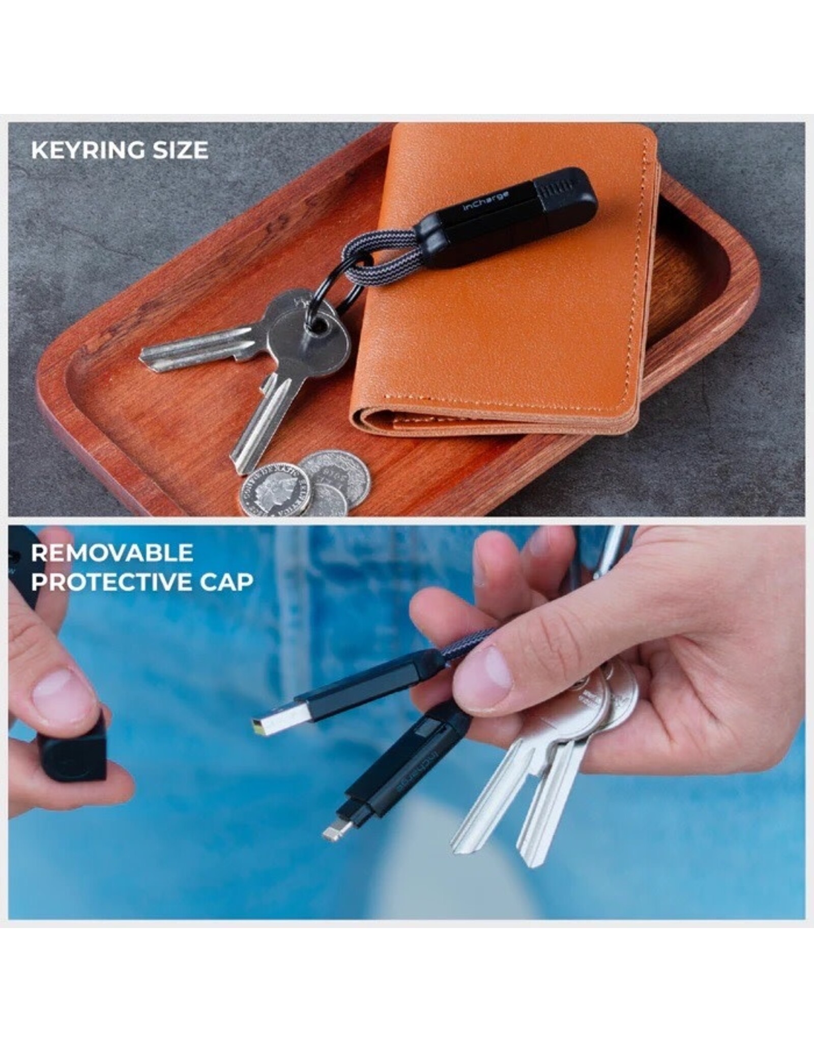 Rolling Square Rolling Square inCharge X 100W 6-in-1 Keyring Cable - Lava Black