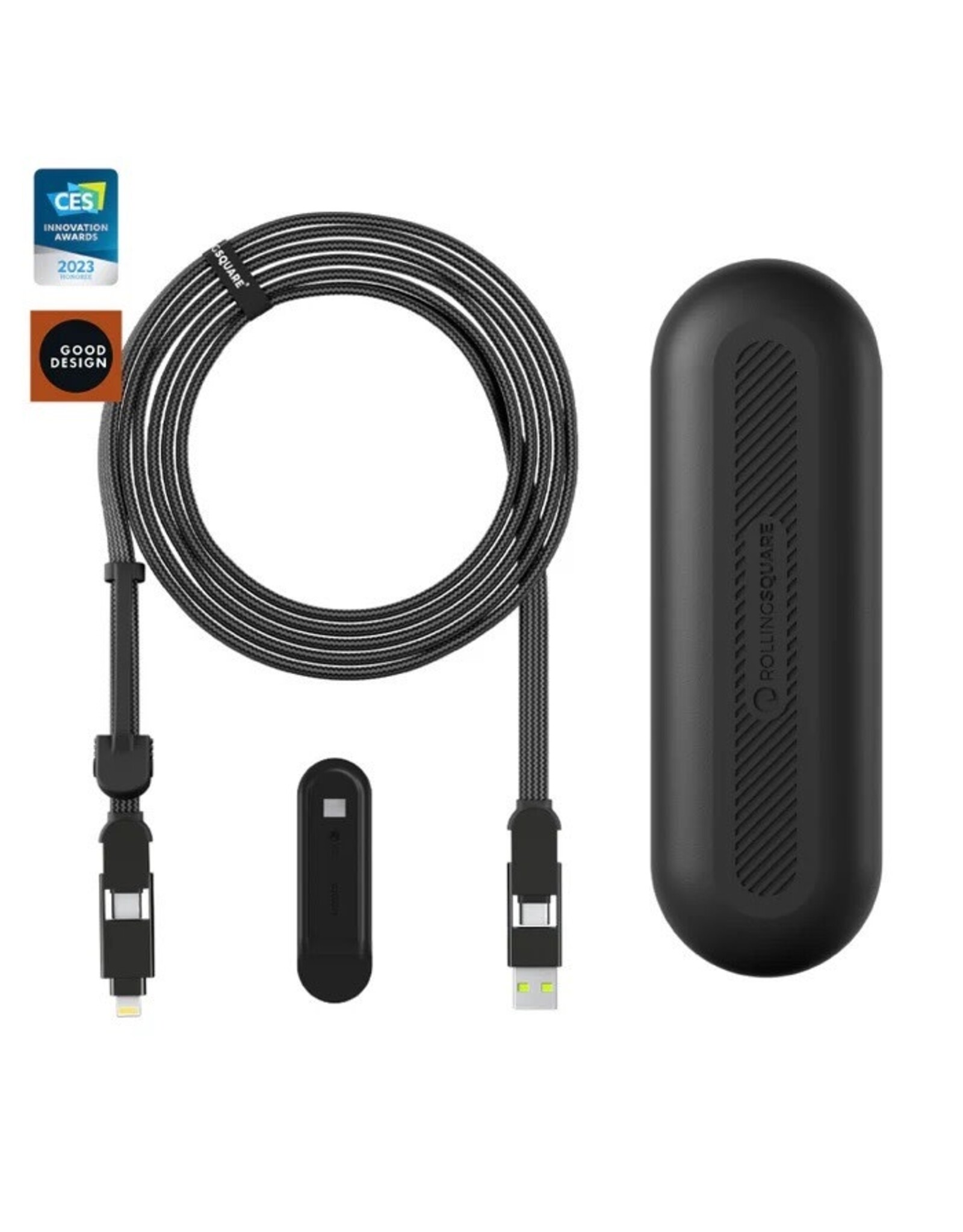 Rolling Square Rolling Square inCharge XL 100W 6-in-1 Travel Charging Cable - 3m - Urban Black