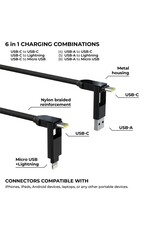 Rolling Square Rolling Square inCharge XL 100W 6-in-1 Travel Charging Cable - 30cm - Urban Black