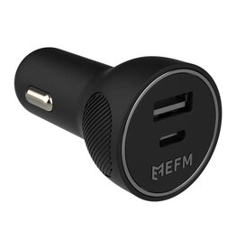 EFM EFM 48W Dual USB-A USB-C Port Car Charger With Power Delivery and PPS