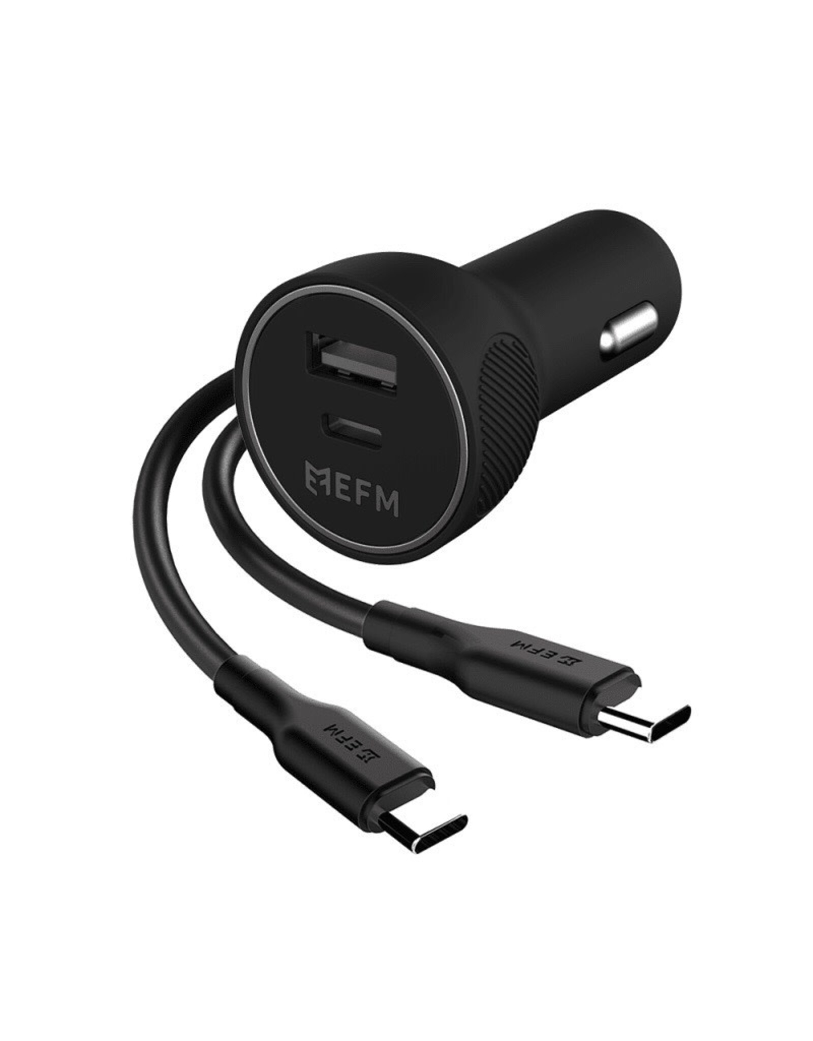 EFM EFM 57W Dual Port USB-A USB-C  Car Charger with Type C to Type C Cable