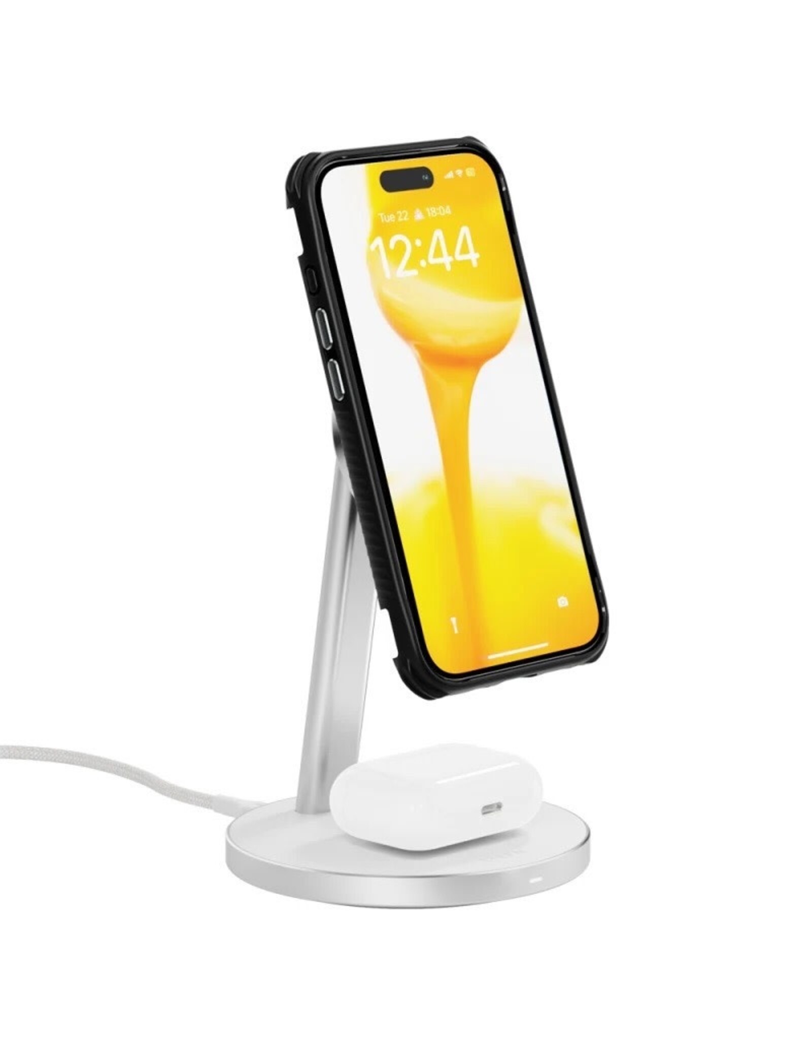 EFM EFM Qi2 15W Duo Wireless Charge Stand With 20W Power Supply and 1.2M Cable - Silver