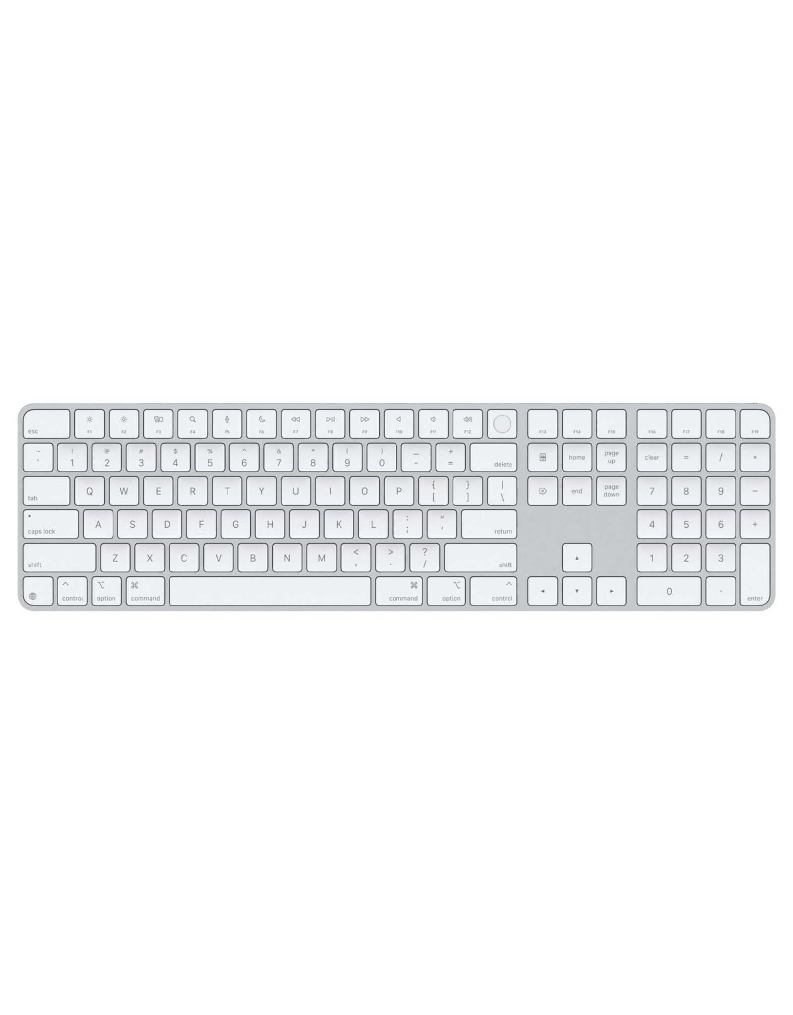 Apple Apple Magic Keyboard with Touch ID and Numeric Keypad for Mac models with Apple silicon — US English — White Keys - USB-C
