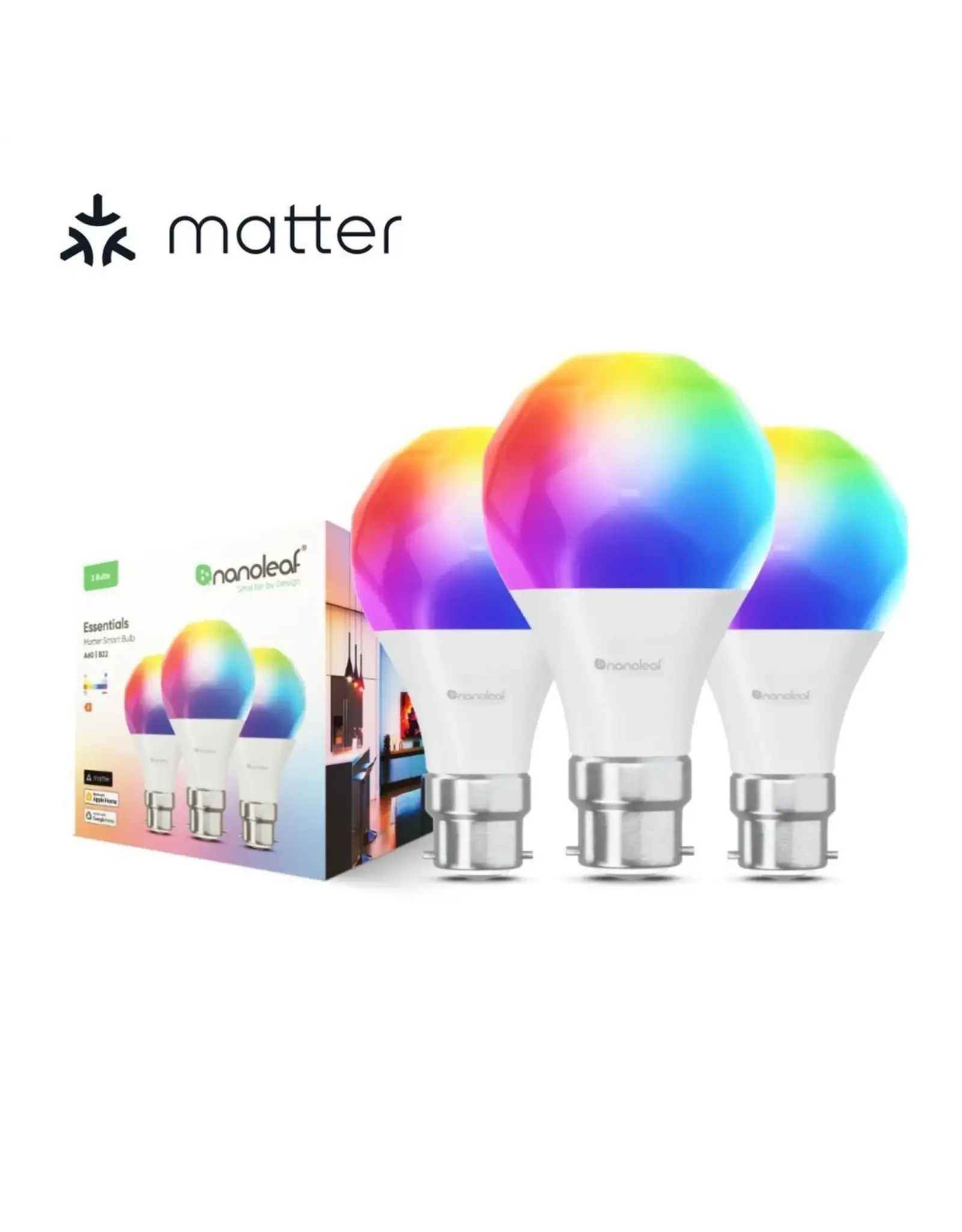 Nanoleaf Nanoleaf Essentials Smart Bulb B22 (Matter Compatible) - 3 Pack