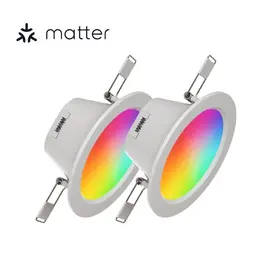 Nanoleaf Nanoleaf Essentials Colour Smart LED Downlights (Matter Compatible) – 2 Pack