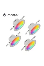 Nanoleaf Nanoleaf Essentials Colour Smart LED Downlights (Matter Compatible) – 4 Pack
