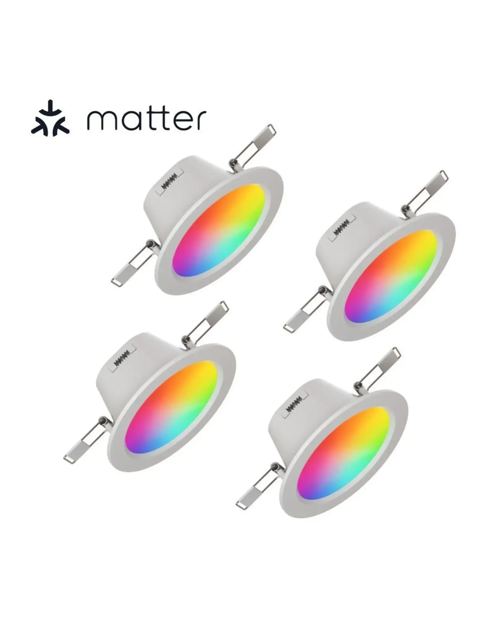 Nanoleaf Nanoleaf Essentials Colour Smart LED Downlights (Matter Compatible) – 4 Pack