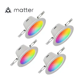 Nanoleaf Nanoleaf Essentials Colour Smart LED Downlights (Matter Compatible) – 4 Pack