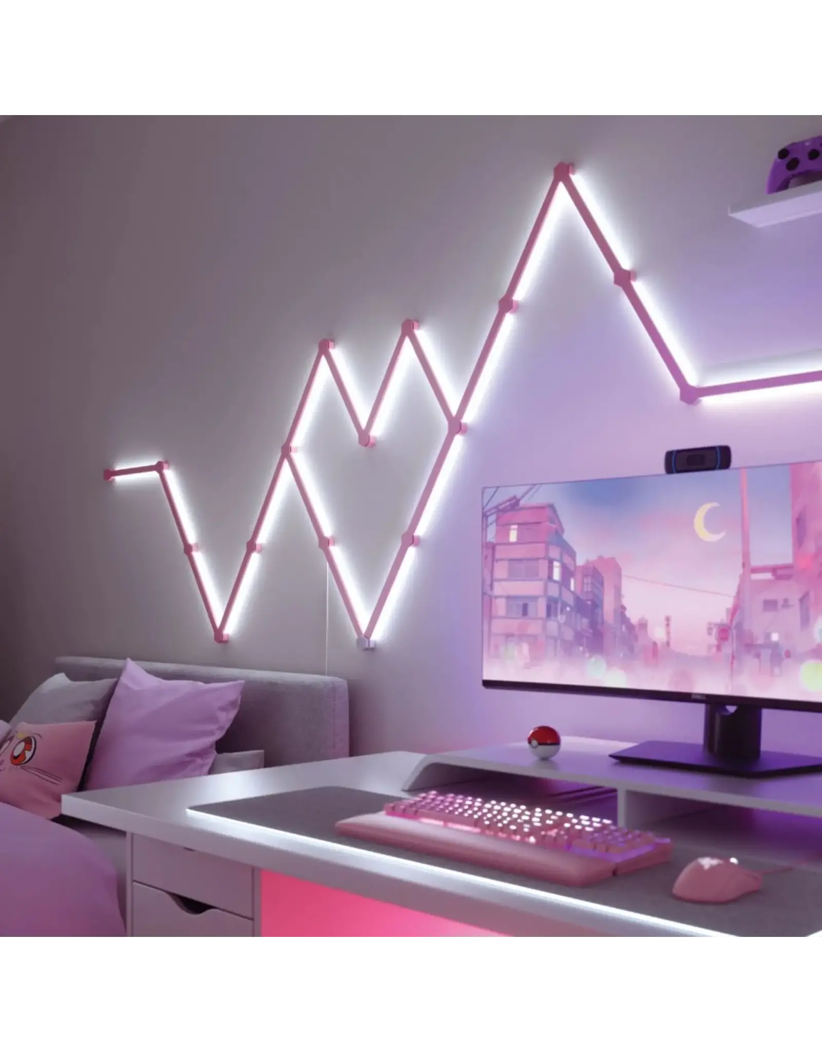 Nanoleaf Nanoleaf Lines Skins - Pink (9 Pack)