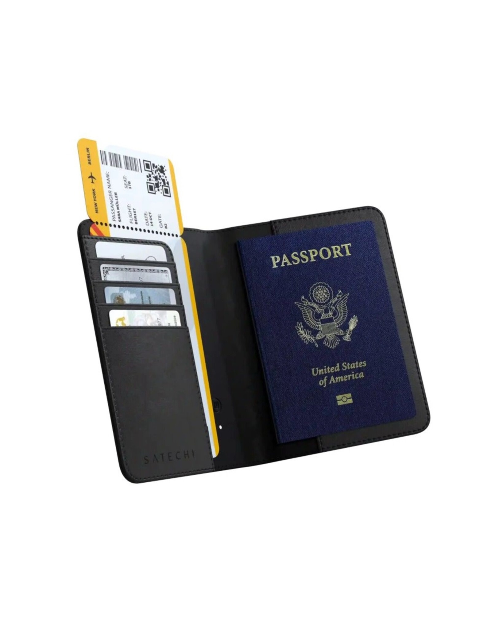 Satechi Satechi Vegan-Leather Passport Cover With Find My