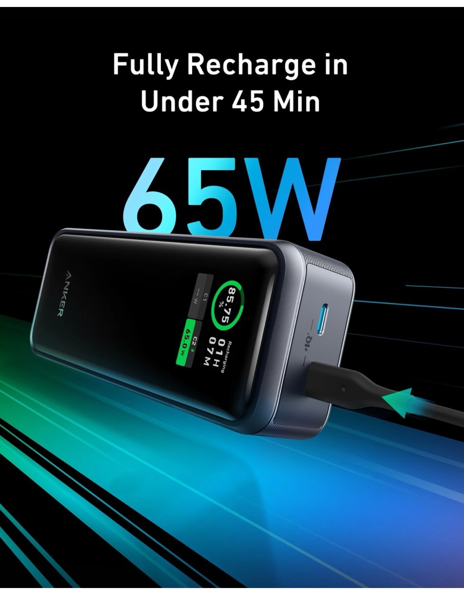 Anker Anker Prime 12,000mAh Power Bank (130W) - Black
