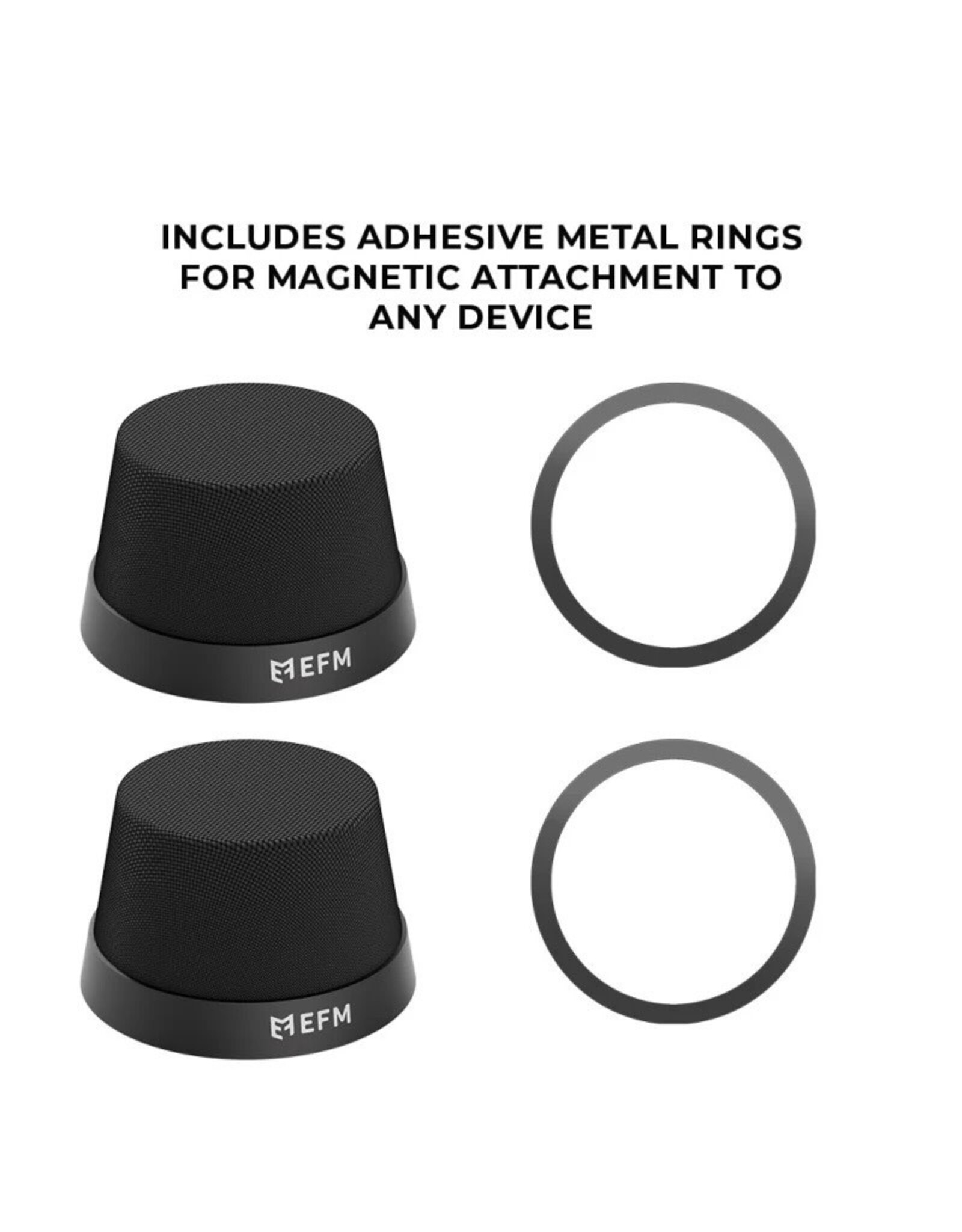 EFM EFM Cloudbreak Mag Bluetooth Speakers - Twin Pack - with MagSafe Compatibility - Black