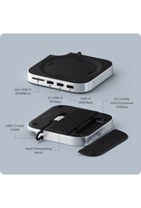 Satechi Satechi Mac Mini M4 Stand & Hub With M.2 NVMe SSD Enclosure - Silver