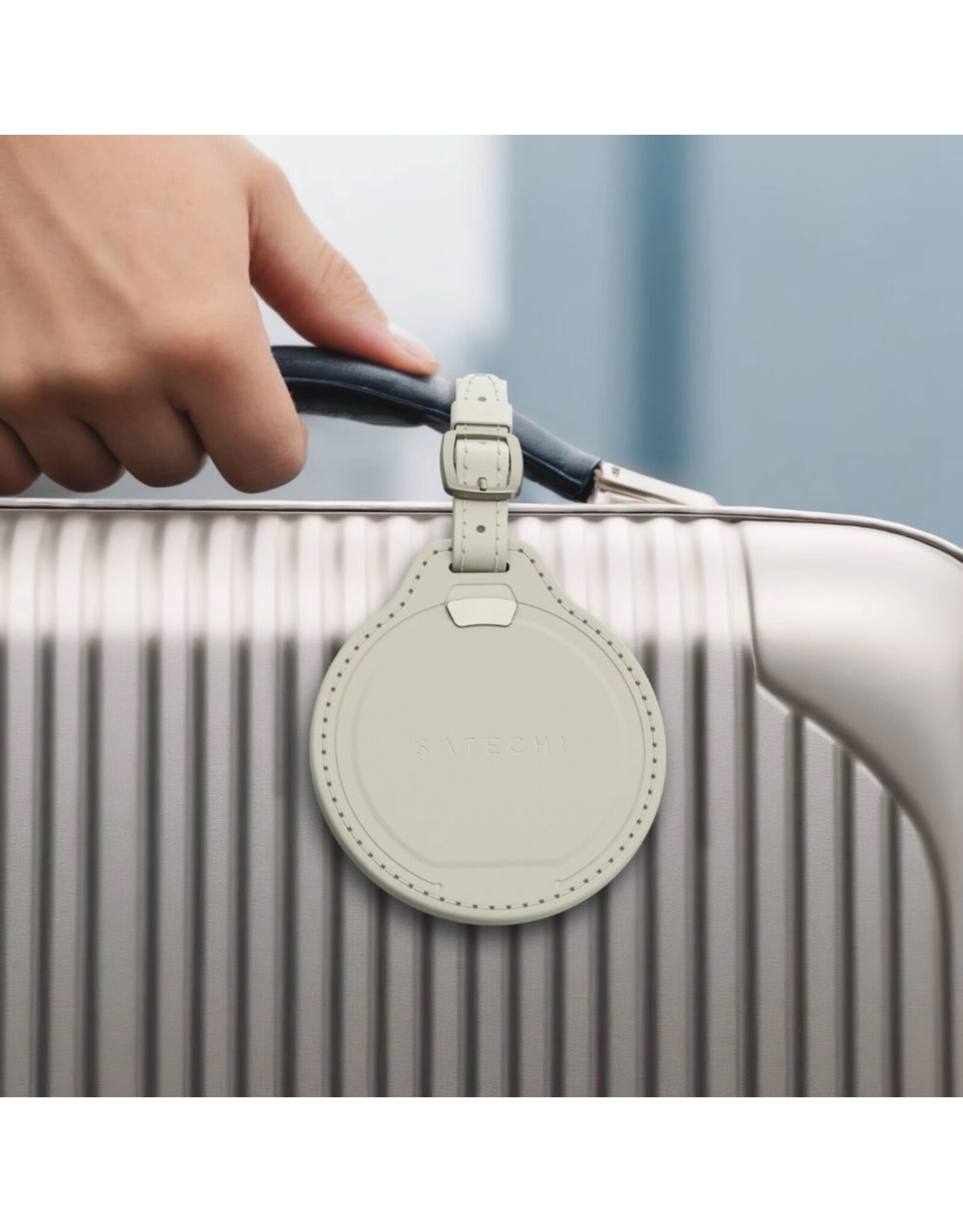Satechi Satechi Vegan-Leather FindAll Luggage Tag - Sand