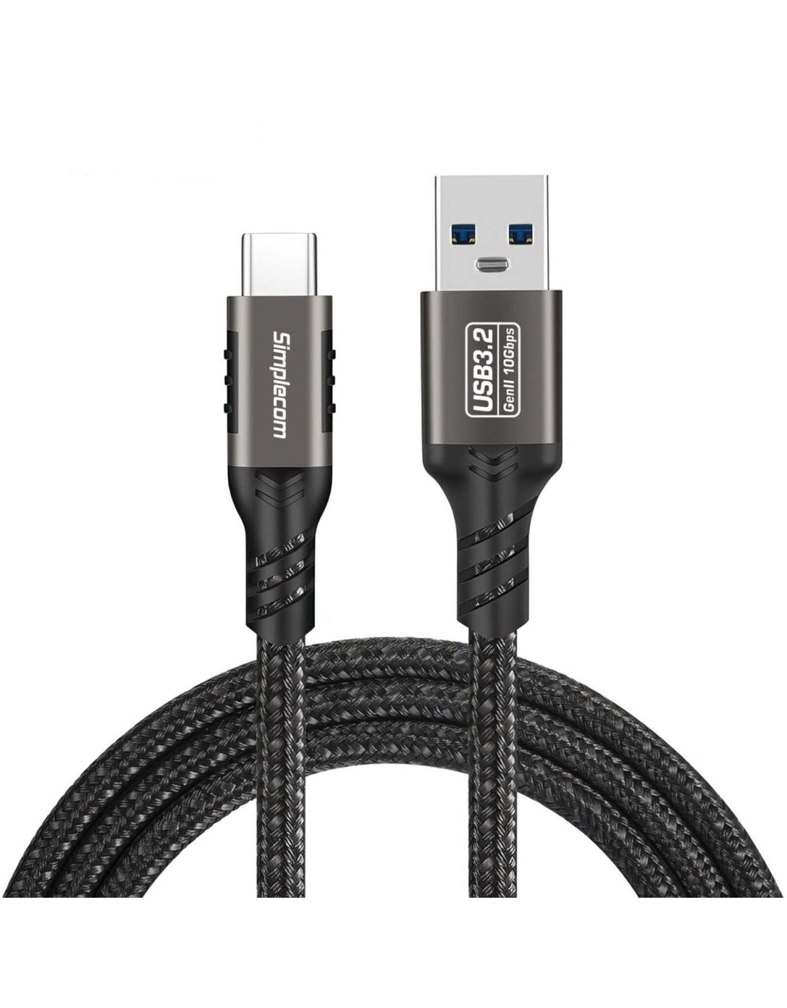Simplecom Simplecom USB-A to USB-C Data and Charging Cable USB 3.2 Gen2 10Gbps - 1M