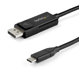 Startech 3.3ft (1m) USB C to DisplayPort 1.4 Cable 8K 60Hz/4K - Bidirectional DP to USB-C or USB-C to DP Reversible Video Adapter Cable -HBR3/HDR/DSC - USB Type-C/Thunderbolt Monitor Cable