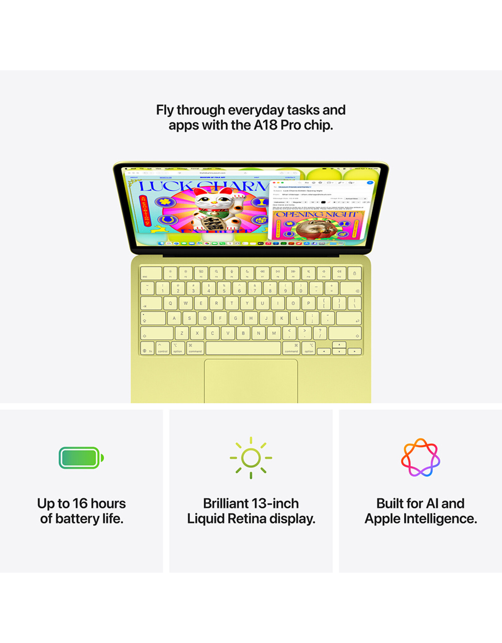 Apple Apple 13-inch MacBook Neo A18 Pro chip with 6 core CPU and 5 core GPU, 8GB