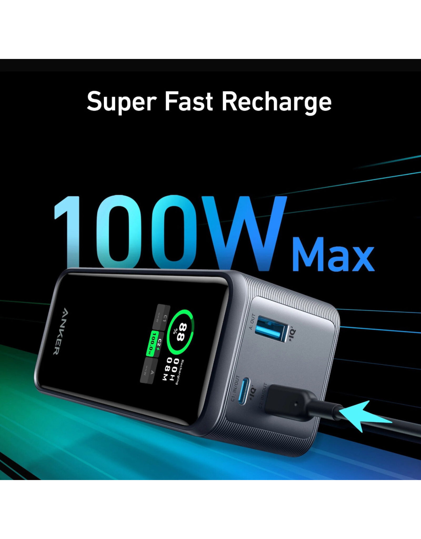 Anker Anker Prime 20,000mAh Power Bank (200W) - Black