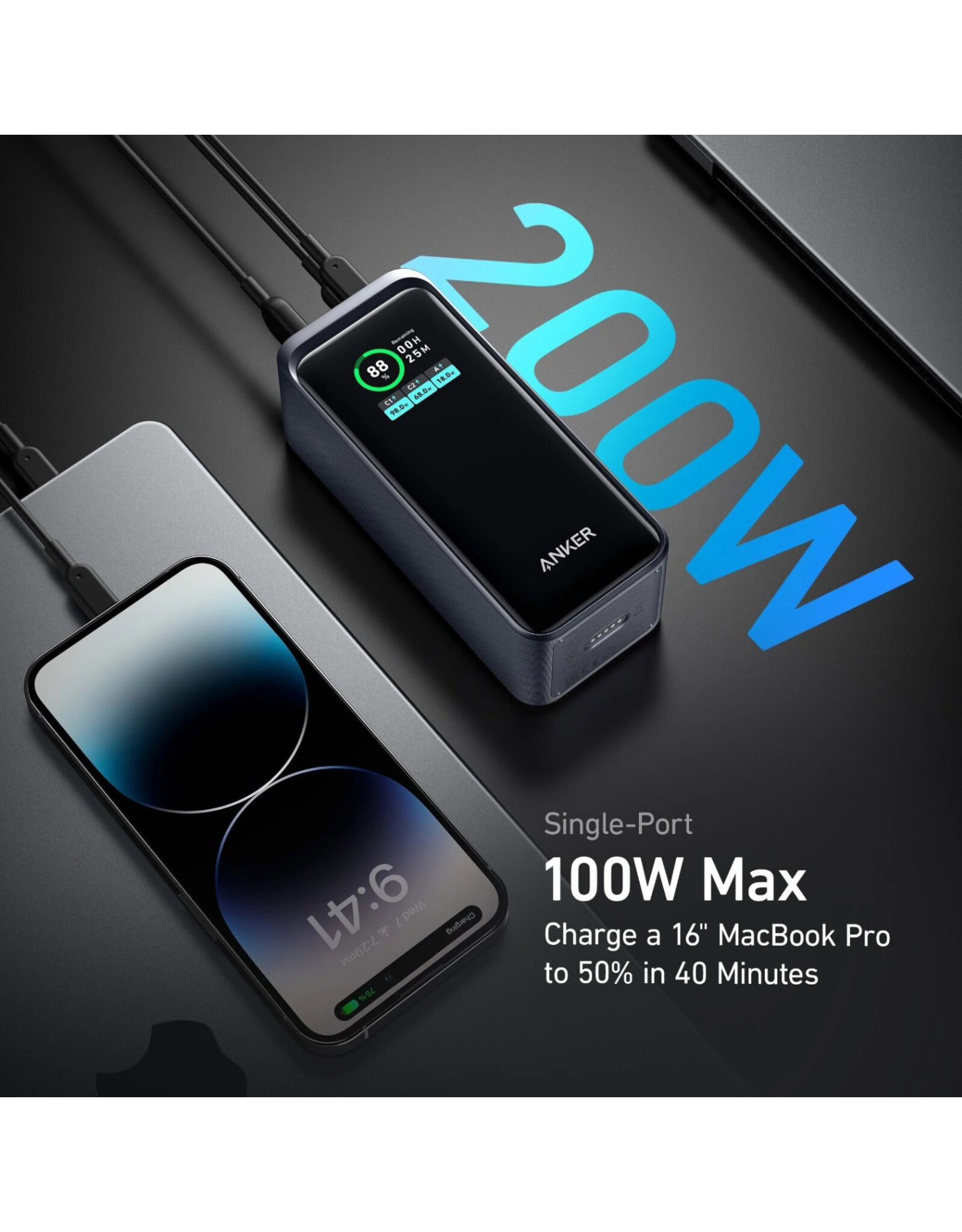 Anker Anker Prime 20K 200w Power Bank - BLACK