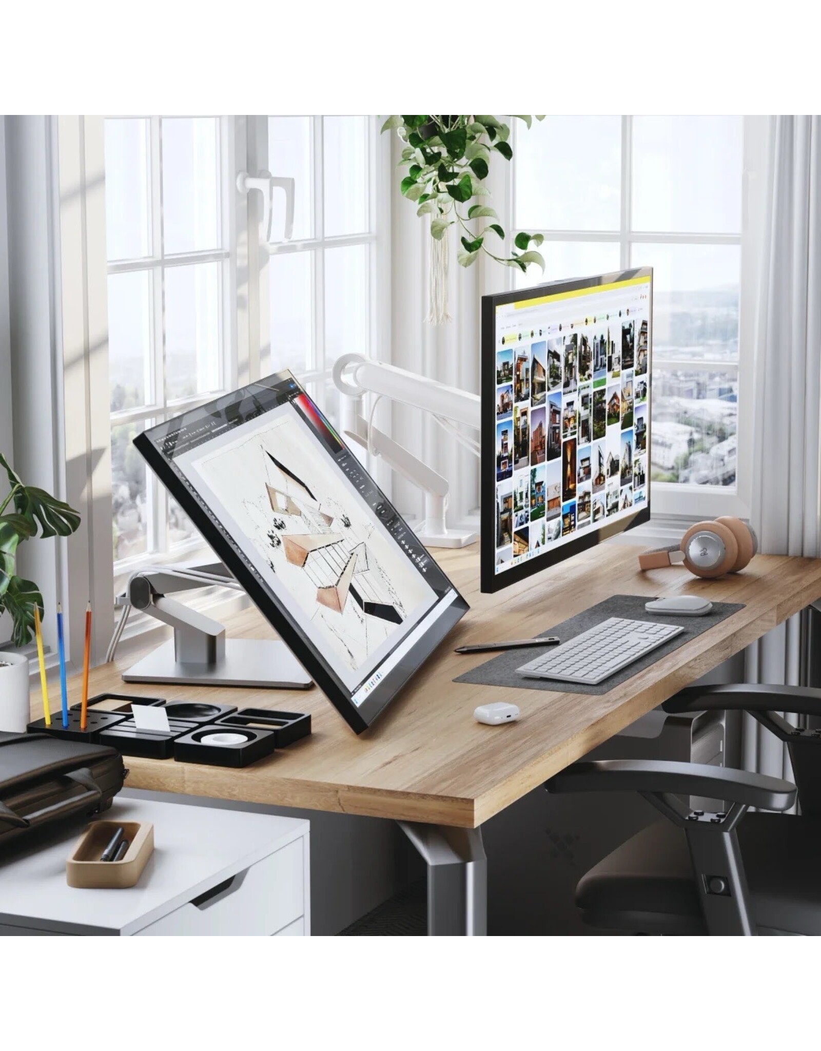 ALOGIC ALOGIC Clarity Fold Touch 27" UHD 4K Display with 65W USB-C PD, Webcam, Touch Screen & Fold Stand