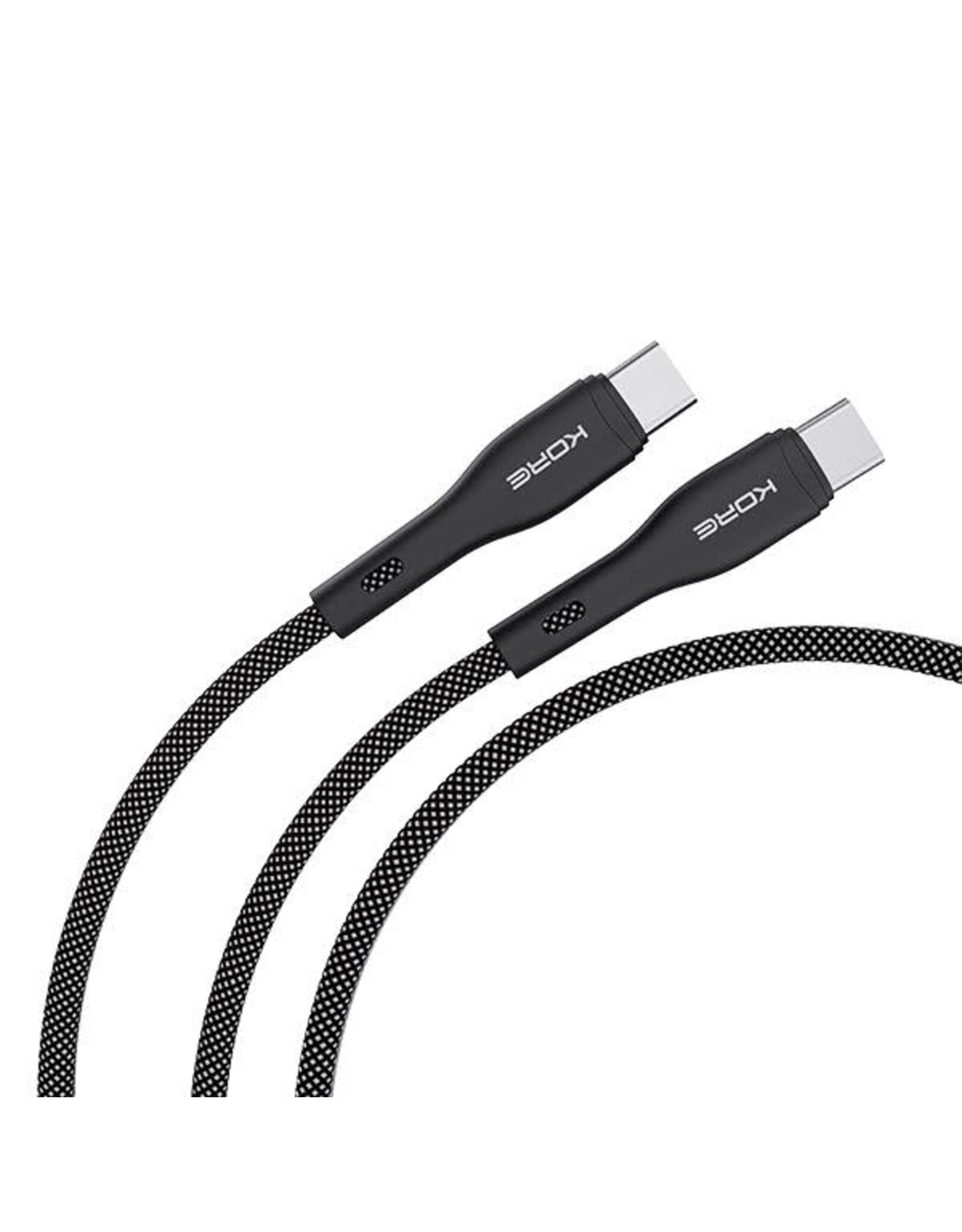 Kore Kore 240w Braided USB-C to USB-C 1.5m Cable - Black