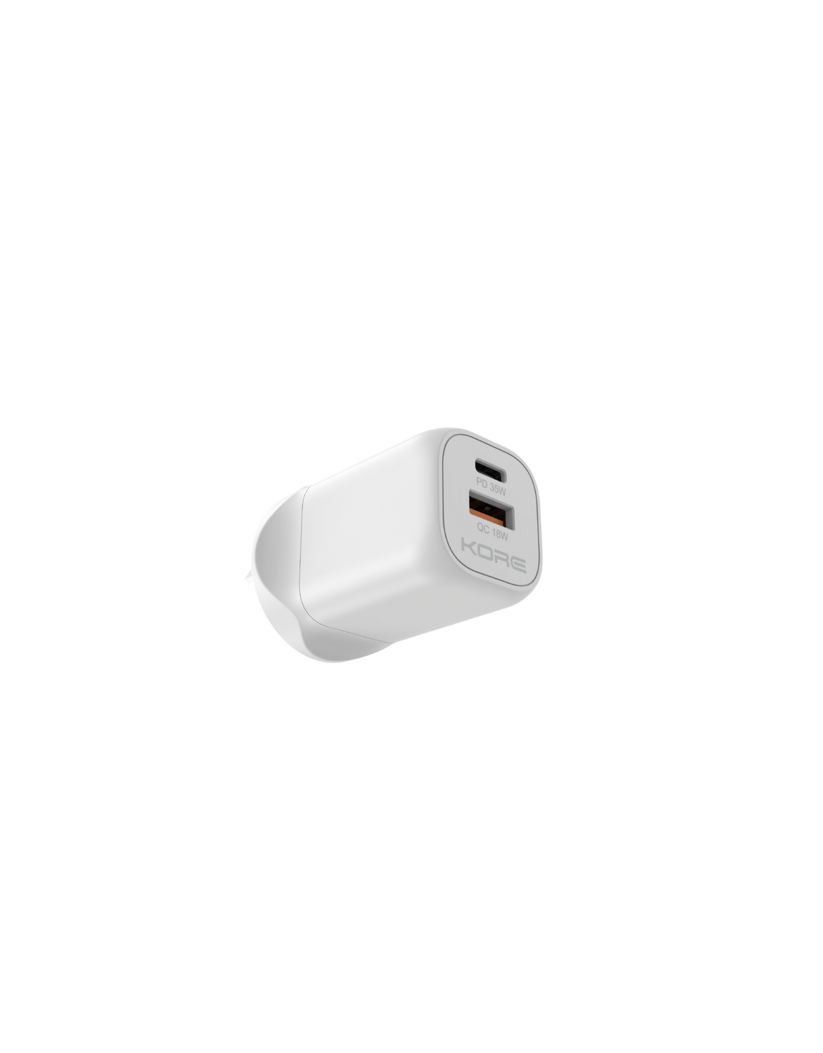 Kore Kore Wall Charger 35W GaN Dual USB-A & USB-C Port - White