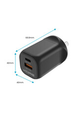 Kore Kore Wall Charger 35W GaN Dual USB-A & USB-C Port - Black