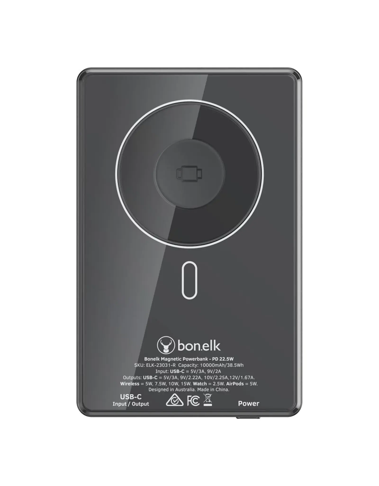Bon.elk Bonelk MagTec 5-In-1 Power Bank 10k MAh - Space Grey