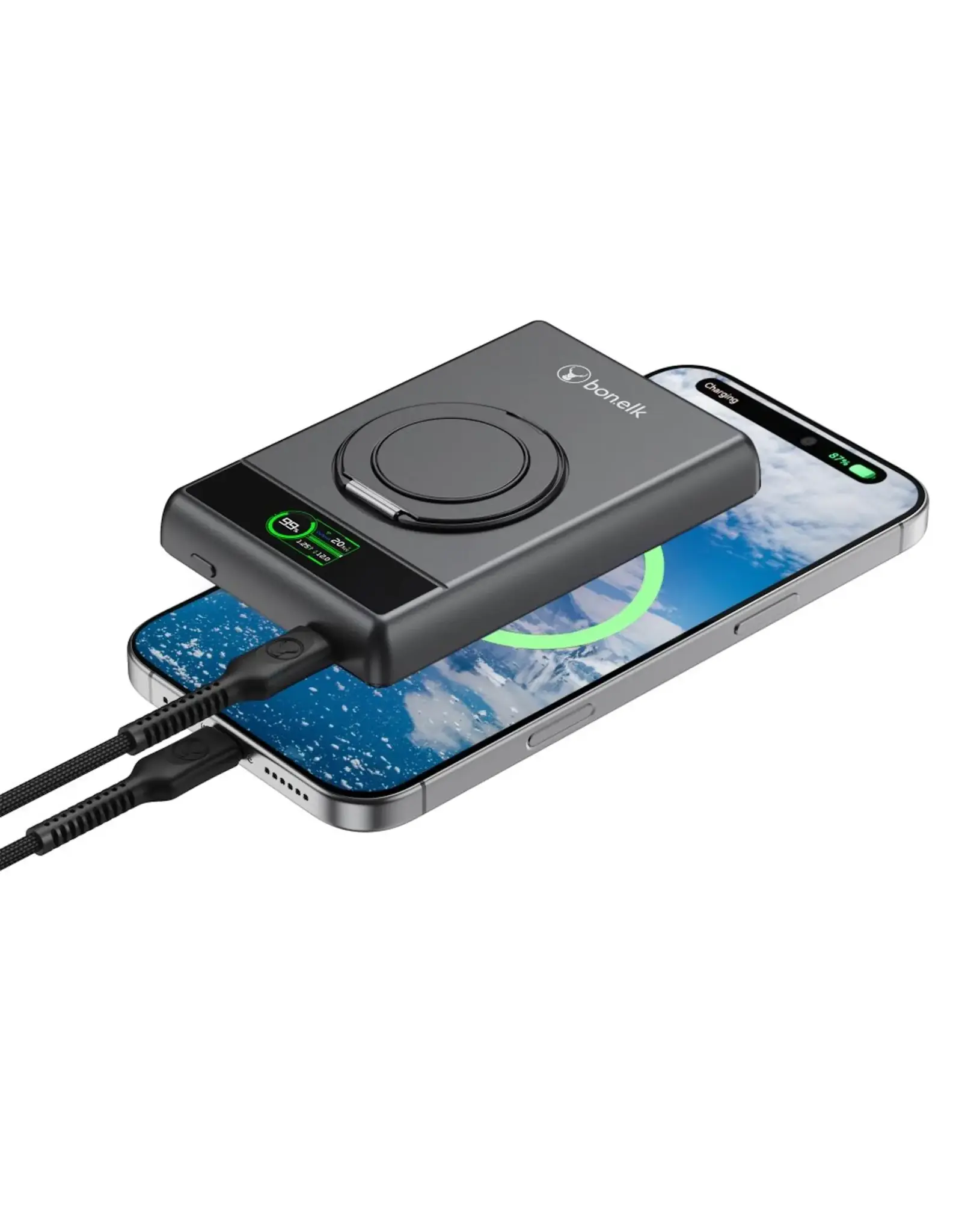 Bon.elk Bonelk MagTec 5-In-1 Power Bank 10k MAh - Space Grey