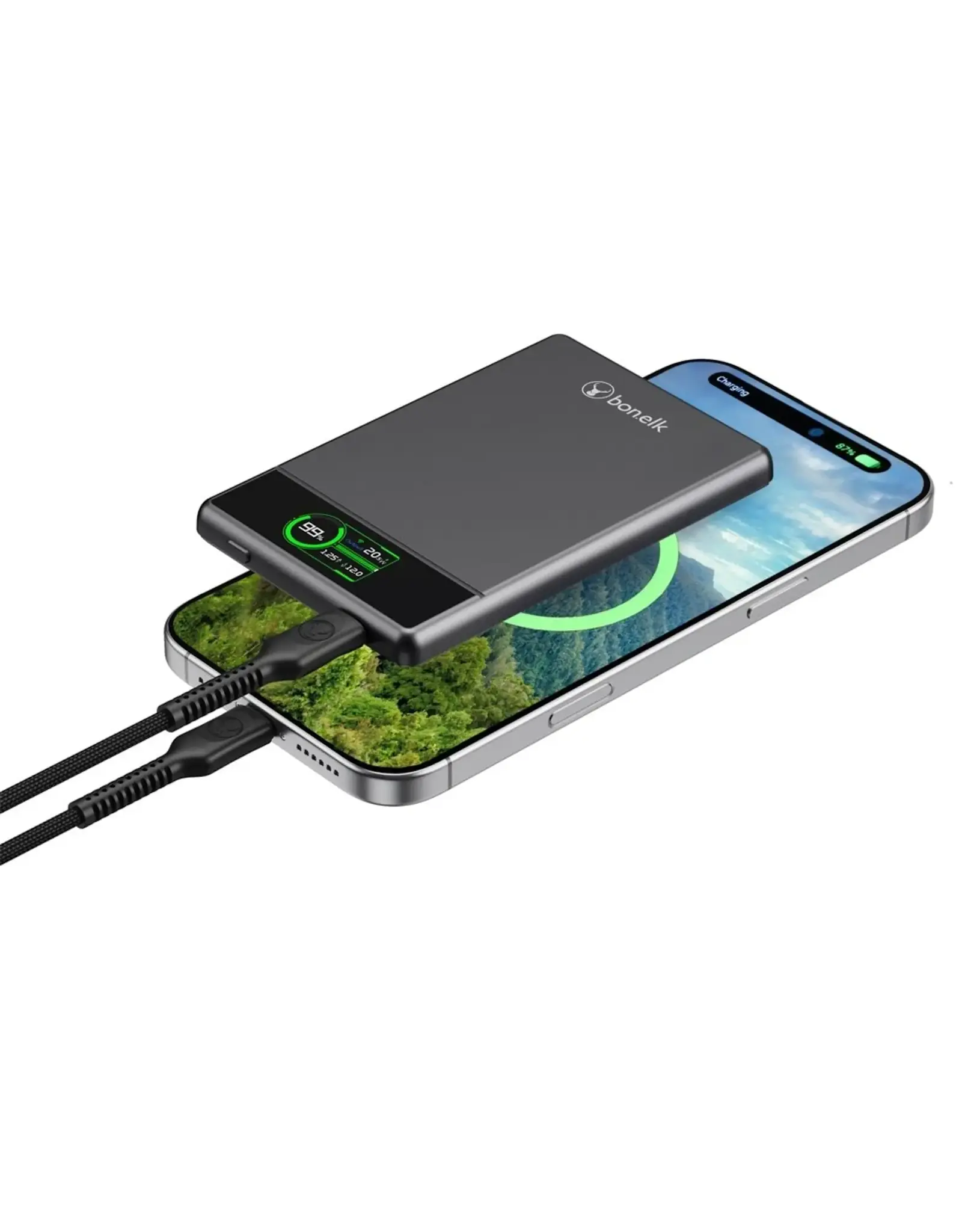 Bon.elk Bon.elk MagTec 4-In-1 Power Bank 5k MAh - Space Grey