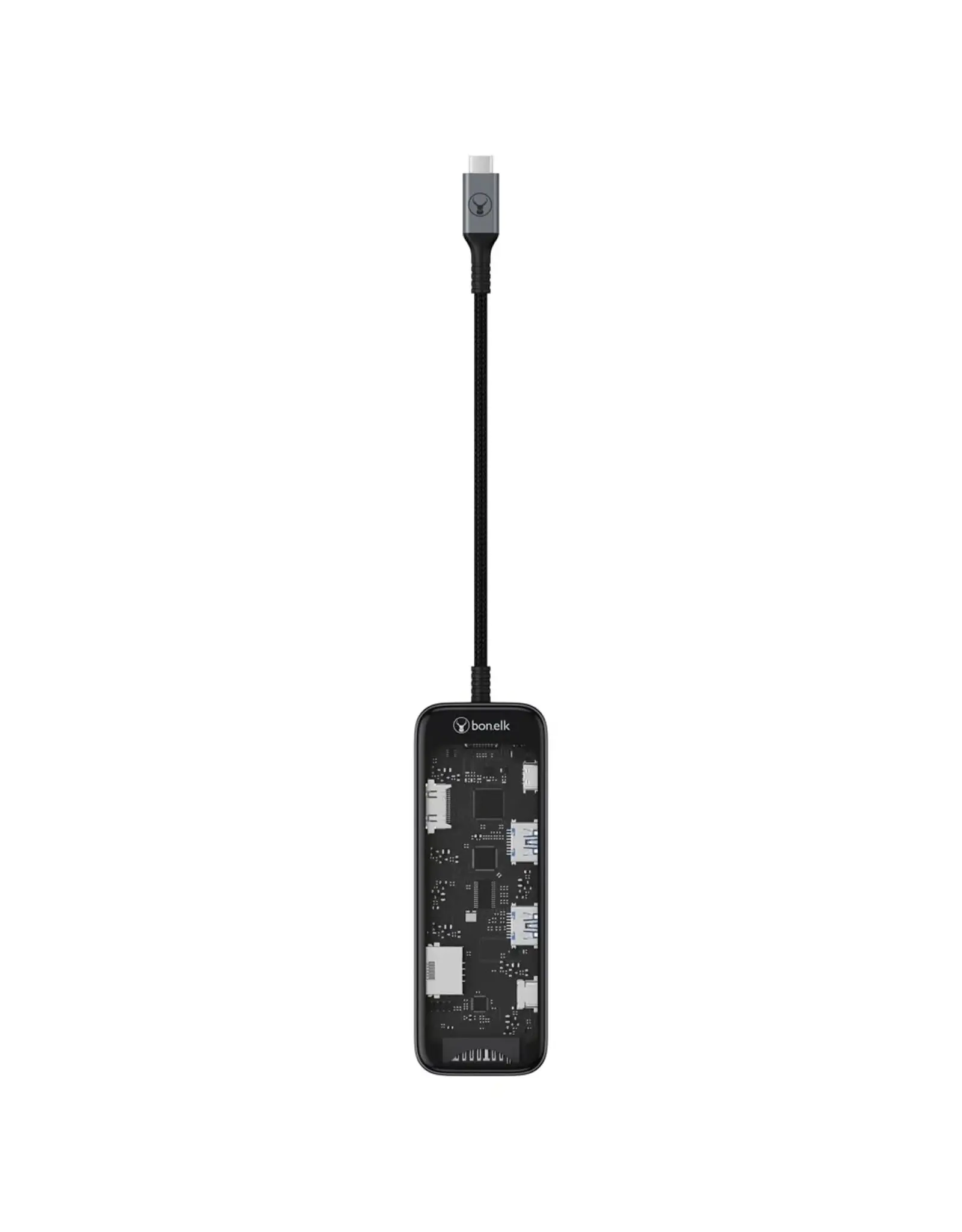 Bon.elk Bon.elk Vision Long-Life USB-C To 8-In-1 Multiport Hub - Clear